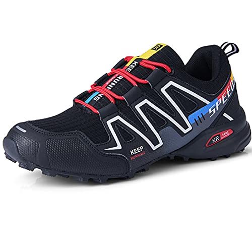 WYUKN Zapatillas de Ciclismo MTB ， 2021 Hombres Mujeres Zapatillas de Bicicleta de montaña Transpirables con Bloqueo automático,E1-37EU