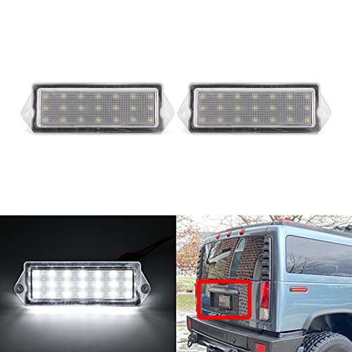 WYYUE 2 Piezas Luz de matrícula LED, Super Bright Luces De MatríCula Compatible con Hummer H2 2003-2007 Compatible con Cadillac Deville 1994-1999 Sevilla 1998-2004