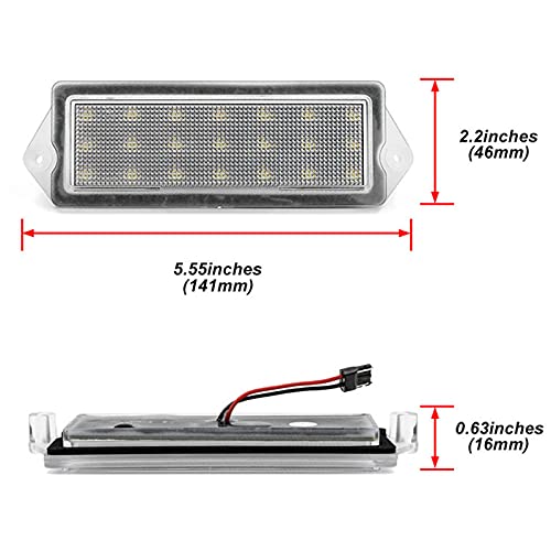 WYYUE 2 Piezas Luz de matrícula LED, Super Bright Luces De MatríCula Compatible con Hummer H2 2003-2007 Compatible con Cadillac Deville 1994-1999 Sevilla 1998-2004