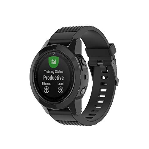 X-Best Funda para Garmin Fenix 5, Funda Protectora de Silicona TPU de Repuesto para Funda Protectora a Prueba de Golpes e irrompible para Garmin Fenix 5/5 Plus