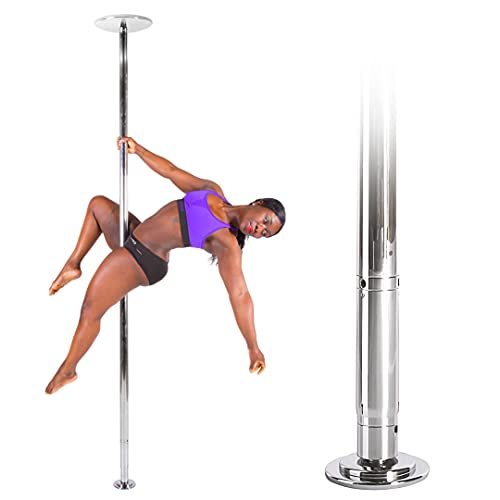 X de Pole Xpert 45 mm Cromo Spinning Pole Dance Barra - La Danza Barra de profesionales incluye un paño de microfibra PoleSports gratis