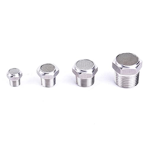 xcbdf Cerca de 1/8"1/4" 3/8"1/2" 3/4"1" BSP Conector de silenciador de silenciador neumático Masculino Accesorio de Aire 304 Acero Inoxidable Guli (Color : Flat Head, Specification : 1/2")