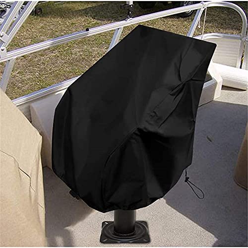 XHDZSW Funda para Asiento De Barco, Funda para Barco, Funda para Asiento De Barco De Tela Oxford Resistente, Resistente A La Intemperie 210D Impermeable (Negro,56 x 61 x 64 cm)