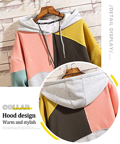 XIAOYAO Hombre Sudadera con Capucha Deportiva Manga Larga Hoodie