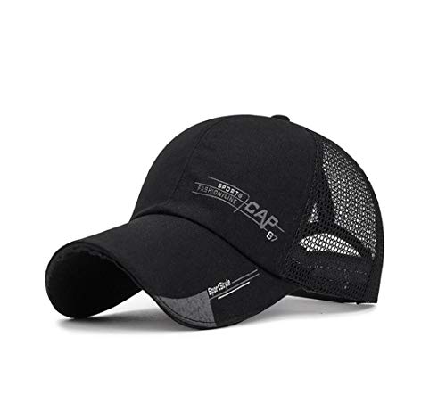 XibeiTrade Unisex verano gorra de béisbol hombres mujeres deportes al aire libre lona malla transpirable sombrero, Rojo, Medium