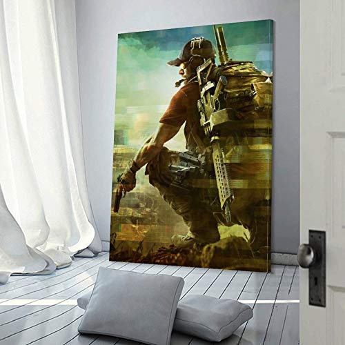 xingyao Póster de la película Ghost Recon 008 sobre lienzo y arte de pared, impresión moderna para decoración de dormitorio familiar, 20 x 30 cm