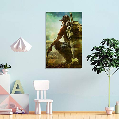 xingyao Póster de la película Ghost Recon 008 sobre lienzo y arte de pared, impresión moderna para decoración de dormitorio familiar, 20 x 30 cm