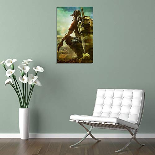 xingyao Póster de la película Ghost Recon 008 sobre lienzo y arte de pared, impresión moderna para decoración de dormitorio familiar, 20 x 30 cm