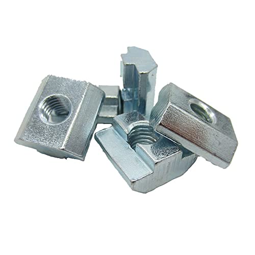 XIOFYA 10 / 20pcs M3 M4 M5 M6 M8 M10 T Bloque de Tuercas cuadradas T-p Pista Tuerca de Martillo Deslizante for Sujetador de Aluminio Perfil 2020 3030 4040 4545 (tamaño : 4545-M4-20PCS)