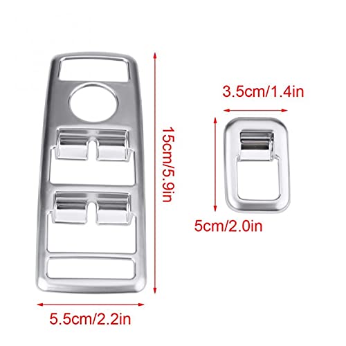 xiuxiu 5 UNIDS/Set Puerta DE Car PUERTAMIENTO del Control DE LA Ventana DE LA Ventana Cubierta DE LA Cubierta DE LA CAMARIO DE FRENADORA Chrome FIT para Mercedes-Benz GLA W204 W212 W176 Accesorios p