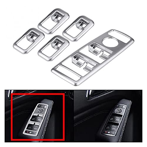 xiuxiu 5 UNIDS/Set Puerta DE Car PUERTAMIENTO del Control DE LA Ventana DE LA Ventana Cubierta DE LA Cubierta DE LA CAMARIO DE FRENADORA Chrome FIT para Mercedes-Benz GLA W204 W212 W176 Accesorios p