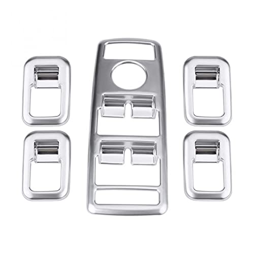 xiuxiu 5 UNIDS/Set Puerta DE Car PUERTAMIENTO del Control DE LA Ventana DE LA Ventana Cubierta DE LA Cubierta DE LA CAMARIO DE FRENADORA Chrome FIT para Mercedes-Benz GLA W204 W212 W176 Accesorios p