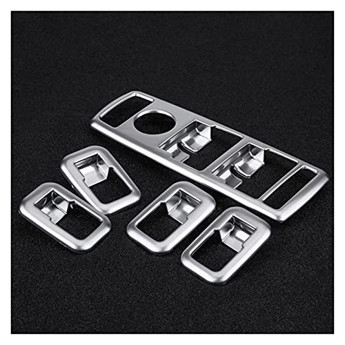 xiuxiu 5 UNIDS/Set Puerta DE Car PUERTAMIENTO del Control DE LA Ventana DE LA Ventana Cubierta DE LA Cubierta DE LA CAMARIO DE FRENADORA Chrome FIT para Mercedes-Benz GLA W204 W212 W176 Accesorios p