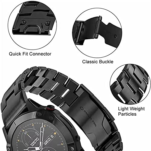 XIYY Nueva Correa de Reloj de la Pulsera de aleación de Titanio para la Pulsera Fenix 6X 22 26mm para Garmin Fenix ​​6 6X Pro 5 5xPlus 935 945 D2 Pulsera (Color : Silver, Size : 22mm Fenix 6 6 Pro)