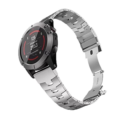 XIYY Nueva Correa de Reloj de la Pulsera de aleación de Titanio para la Pulsera Fenix 6X 22 26mm para Garmin Fenix ​​6 6X Pro 5 5xPlus 935 945 D2 Pulsera (Color : Silver, Size : 22mm Fenix 6 6 Pro)