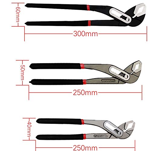 XJS Llave Inglesa Heavy Duty rápida Llave de Tubo de 8"/ 10" / 12" Kit de reparación de Apertura de Cromo-vanadio Ajustable de quijada del Tubo de Agua alicates de la Abrazadera Fontanería