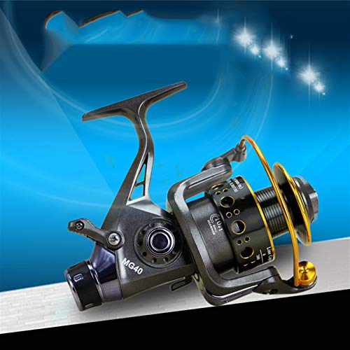 XKSO-QPTY Carretes de Pesca Freno Doble Carrete de Pesca súper Fuerte Carpa alimentación de Pesca Spinning Carrete Spinning Rueda Tipo Rueda de Pesca (Spool Capacity : 5000 Series)