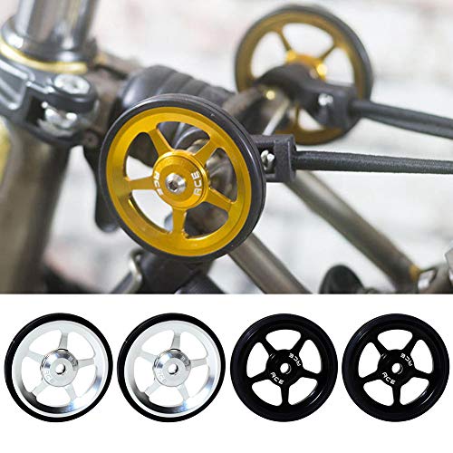 XQxiqi689sy Sport 2 ruedas de aleación de aluminio ultraligeras para bicicleta plegable Brompton