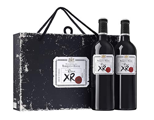 XR de Marqués de Riscal - Vino tinto Reserva Denominación de Origen Calificada Rioja, Variedad Tempranillo, 24 meses en barrica - Estuche 2 botellas x 750 ml - Total 1500 ml