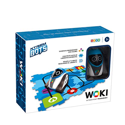 Xtrem Bots - Woki, Juguete Robot Niño Educativo, Robots Juguetes Educativos Programable por Colores, Juego Robotica para Niños, Desarrollo Habilidades Stem