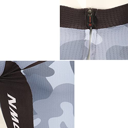 Xu Yuan Jia-Shop Hombres Ciclismo Jersey Conjunto de Verano Mountain Bike Ropa de Manga Corta Camisa de Bicicleta Transpirable con Pantalones Cortos Acolchados Negros (Size : XXX-Large)