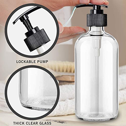 Xuebai Press The Pump Head Embotellado Separado Botellas Transparentes de Gran Capacidad para Botellas de loción Transparentes de Estilo de Vida Minimalista