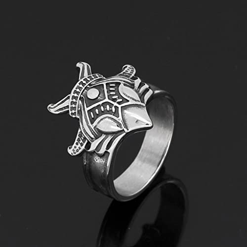 YABEME Anillo de Cuervo Vikingo Nórdico, Vintage Celtic Odin Crow 316L Amuleto de Tótem de Acero Inoxidable, Joyería Punk Pagana Escandinava,9