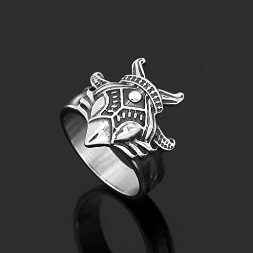 YABEME Anillo de Cuervo Vikingo Nórdico, Vintage Celtic Odin Crow 316L Amuleto de Tótem de Acero Inoxidable, Joyería Punk Pagana Escandinava,9