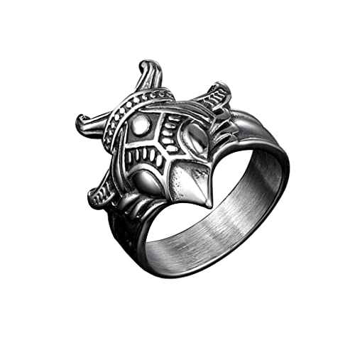 YABEME Anillo de Cuervo Vikingo Nórdico, Vintage Celtic Odin Crow 316L Amuleto de Tótem de Acero Inoxidable, Joyería Punk Pagana Escandinava,9