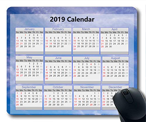 Yanteng Calendario 2019, Alfombrillas para ratón, año Nuevo, Alfombrilla para ratón, Noticias del Cielo, Alfombrilla para ratón
