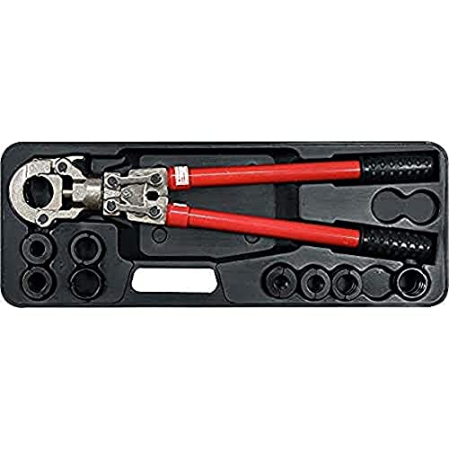 YATO YT-21735 ALICATES DE ENGARZADO MANUALES PEX, 0 W, 0 V, Rojo, Standard, Set de 9 Piezas