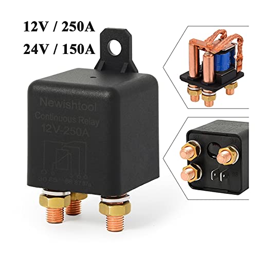 YAXUAN Bigmei Store 25 0A / 150A 12V 24V Relé de Motor de Alta Potencia de automóvil Tipo Continuo ON/Off ON/Off Normalmente Abierto 5pin Switch de Control de la batería Relés (Color : 24V)