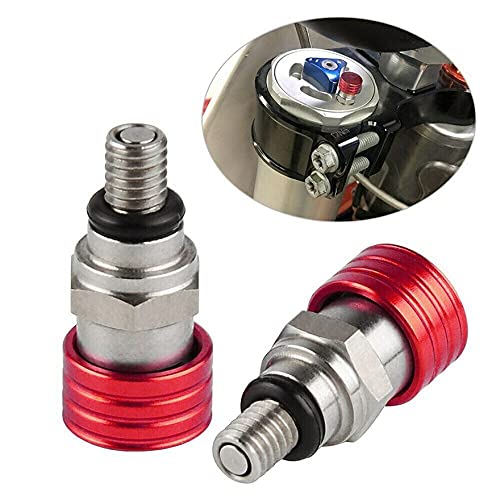 Ygerbkct 1 par de válvulas de Purga de Aire de Horquilla de Motocross para Motocicleta M5x0,8 Accesorios de Motocicleta para Horquillas Showa KAYABA