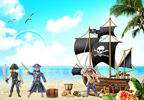 YIJIAOYUN 6 Piezas de acción Figura Piratas de Juguete con Armas / Sea Rover Sea Warriors Figuras Juegos (Cada 3.75 "de Altura)