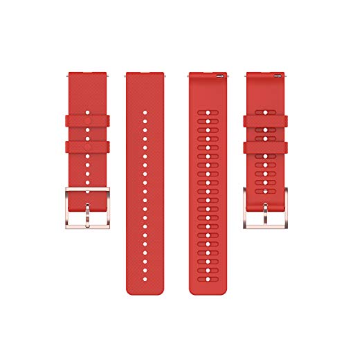 Yikamosi Compatible con Polar Grit X Watch Correa,22mm liberación rápida Silicona Suave Oro Rosa Cierre de Acero Inoxidable Correas de Repuesto para Polar Grit X/Vantage M/Vantage M2,Rojo+Naranja