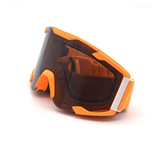 YINYAN Evomosa Motocross Vintage Casco Gafas Gafas Gafas Motocicleta Dirt Bike Racing Google For Harley Open Half Casco Skiing (Color : Light Yellow)