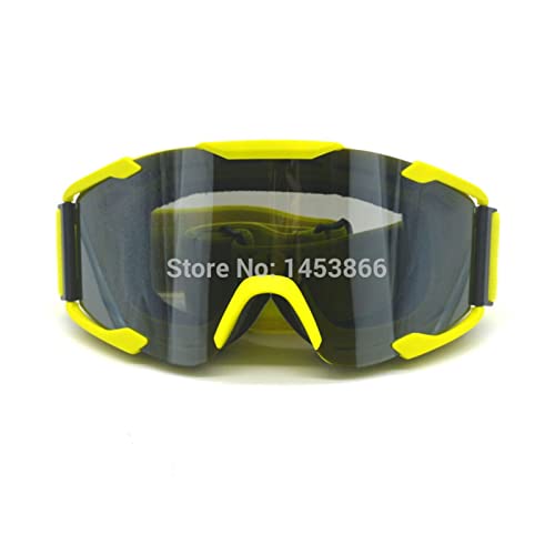 YINYAN Evomosa Motocross Vintage Casco Gafas Gafas Gafas Motocicleta Dirt Bike Racing Google For Harley Open Half Casco Skiing (Color : Light Yellow)