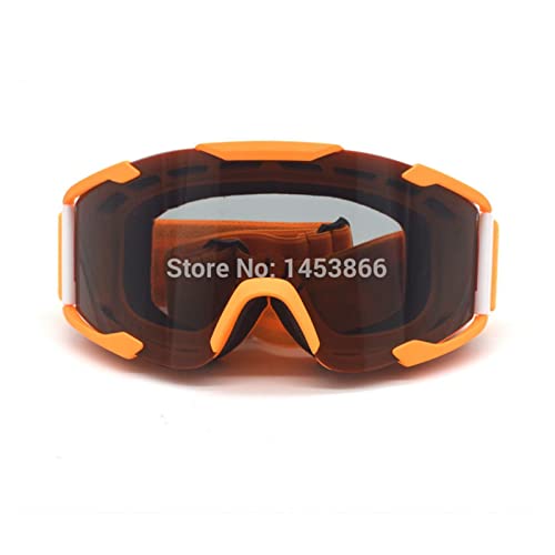 YINYAN Evomosa Motocross Vintage Casco Gafas Gafas Gafas Motocicleta Dirt Bike Racing Google For Harley Open Half Casco Skiing (Color : Orange)