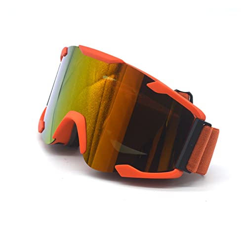 YINYAN Evomosa Motocross Vintage Casco Gafas Gafas Gafas Motocicleta Dirt Bike Racing Google For Harley Open Half Casco Skiing (Color : Orange)