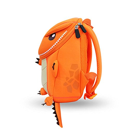 yisibo Mochilas para Niños Kindergarten Preescolar para Niños Pequeños/Niñas Mochila 3D Bolsa De Animales Mochilas para Niños Linda Mochila De Guardería, 2-6 Años(Dragón-Naranja)