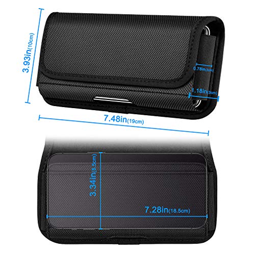 ykooe Funda Cinturón Horizontal para Xiaomi, Nylon Bolsa con Clip para Xiaomi Redmi Note 8 Pro, Xiaomi Redmi 9/Note 9s/Note 9 Pro (XL)