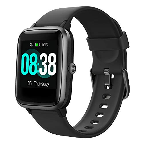 YONMIG Reloj Inteligente Mujer y Hombre, Smartwatch Impermeable IP68 Pulsera Actividad Deportivo con Monitor de Sueño, Pulsómetro, Pantalla Táctil Completa Reloj Fitness para Android y iOS