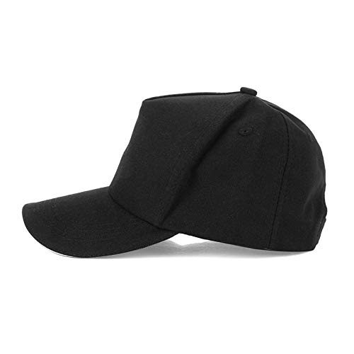 Yooci Gorras De Hombre Summer Rock Gorra de béisbol Hombres Mujeres Moda Rock Letter Hat para Hombres 100% algodón Snapback Sombreros Hip Hop Casquette Bone Gorras-Black