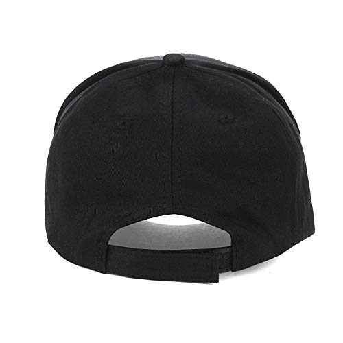 Yooci Gorras De Hombre Summer Rock Gorra de béisbol Hombres Mujeres Moda Rock Letter Hat para Hombres 100% algodón Snapback Sombreros Hip Hop Casquette Bone Gorras-Black