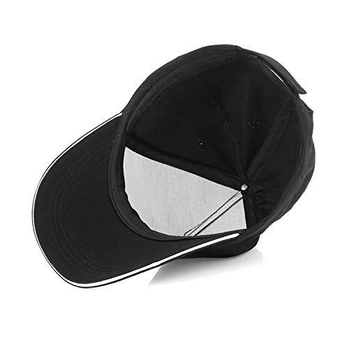 Yooci Gorras De Hombre Summer Rock Gorra de béisbol Hombres Mujeres Moda Rock Letter Hat para Hombres 100% algodón Snapback Sombreros Hip Hop Casquette Bone Gorras-Black