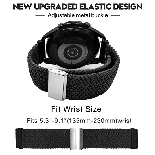 YOOSIDE Correa para reloj Garmin Venu 2S, Vivoactive 4S / Vivomove 3S, correa de nailon elástica suave y elástica de 18 mm con cierre ajustable para Fossil Women's Gen 5E 42 mm, 18mm,