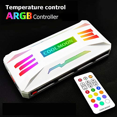 YOPU P-ARGB Controlador 4Pin PWM 5V 3Pin ARGB Ventilador de refrigeración inteligente inteligente de control remoto Chasis Fan Hub para PC Case