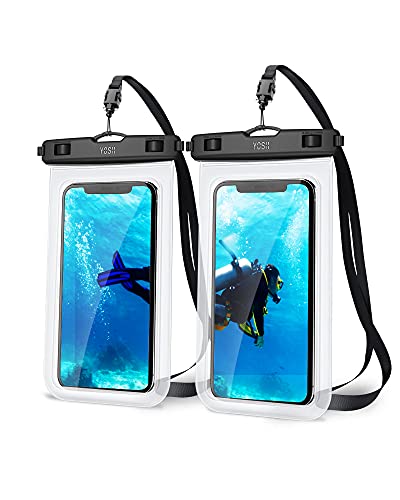 YOSH Funda Impermeable Móvil IPX8 Universal 2 Unidades, Bolsa para Móvil Estanca a Prueba de Agua para iPhone 12 Pro MAX 11 XR X 8 7 Galaxy Note 20 S20 Xiaomi Poco X3 Huawei Mate40 Pro hasta 7''