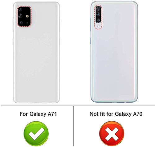 Young & Ming Funda para Samsung Galaxy A71 4G [No para 5G], (3 Pack) Transparente TPU Silicona Carcasa Delgado Antigolpes Resistente, Amor