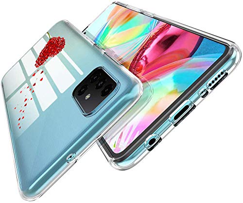 Young & Ming Funda para Samsung Galaxy A71 4G [No para 5G], (3 Pack) Transparente TPU Silicona Carcasa Delgado Antigolpes Resistente, Amor